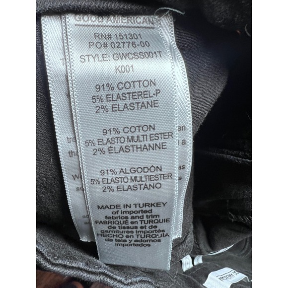 Good American Good Waist Crop Black Denim Jeans Size 6 High Rise Comfort Stretch - Picture 7 of 8